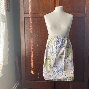 Handmade Vintage French Patterned Skirt, S